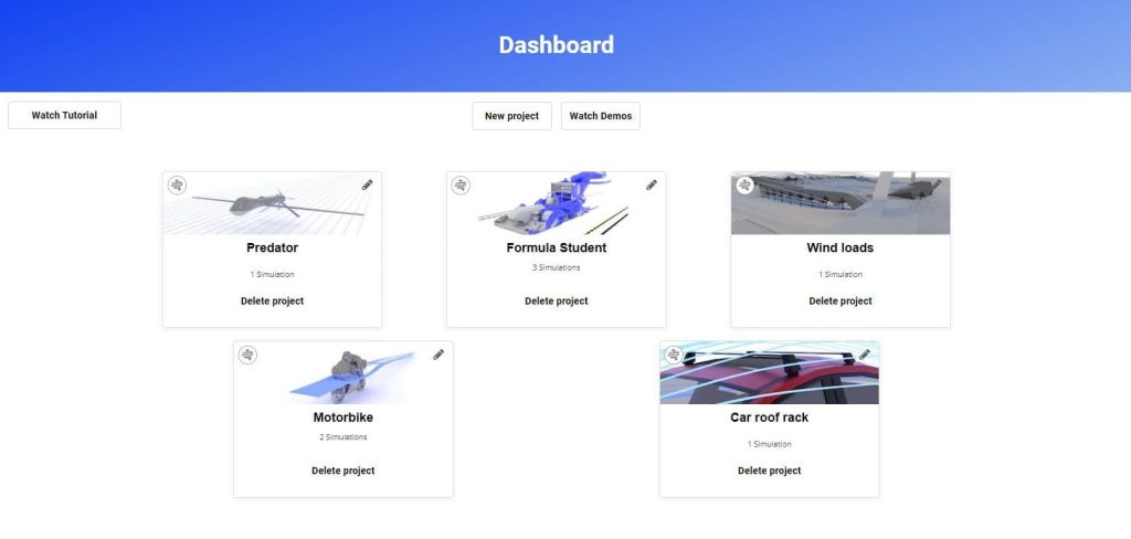 Dashboard Software Symula